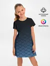 Детское платье / Узор круги темный синий