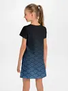 Детское платье / Узор круги темный синий