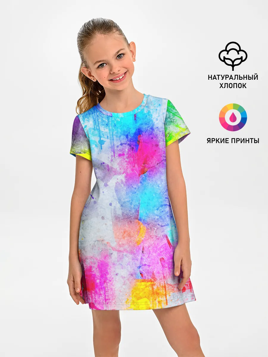 Детское платье / НЕОНОВЫЕ ПОТЕРТОСТИ