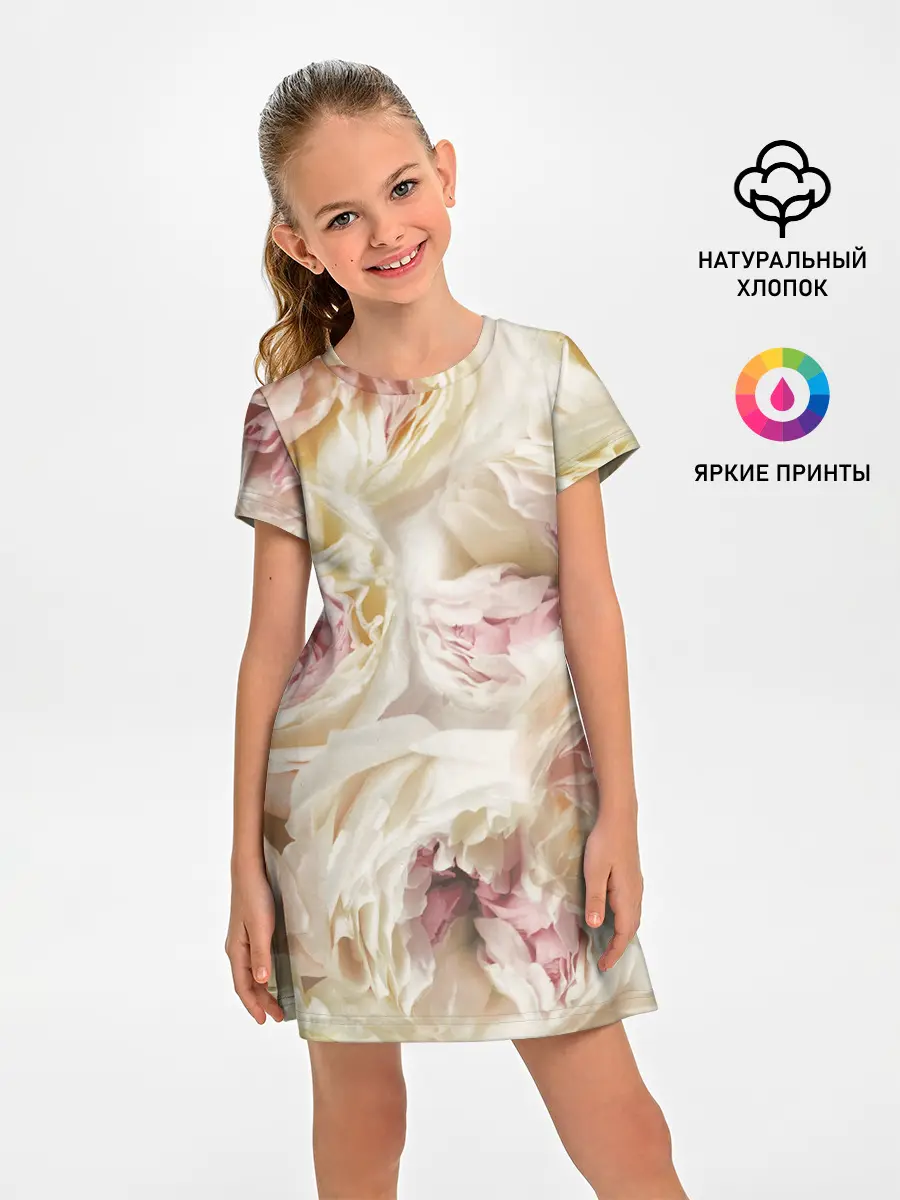 Детское платье / Нежные Пионы