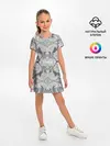 Детское платье / Черно-белый абстрактный узор.