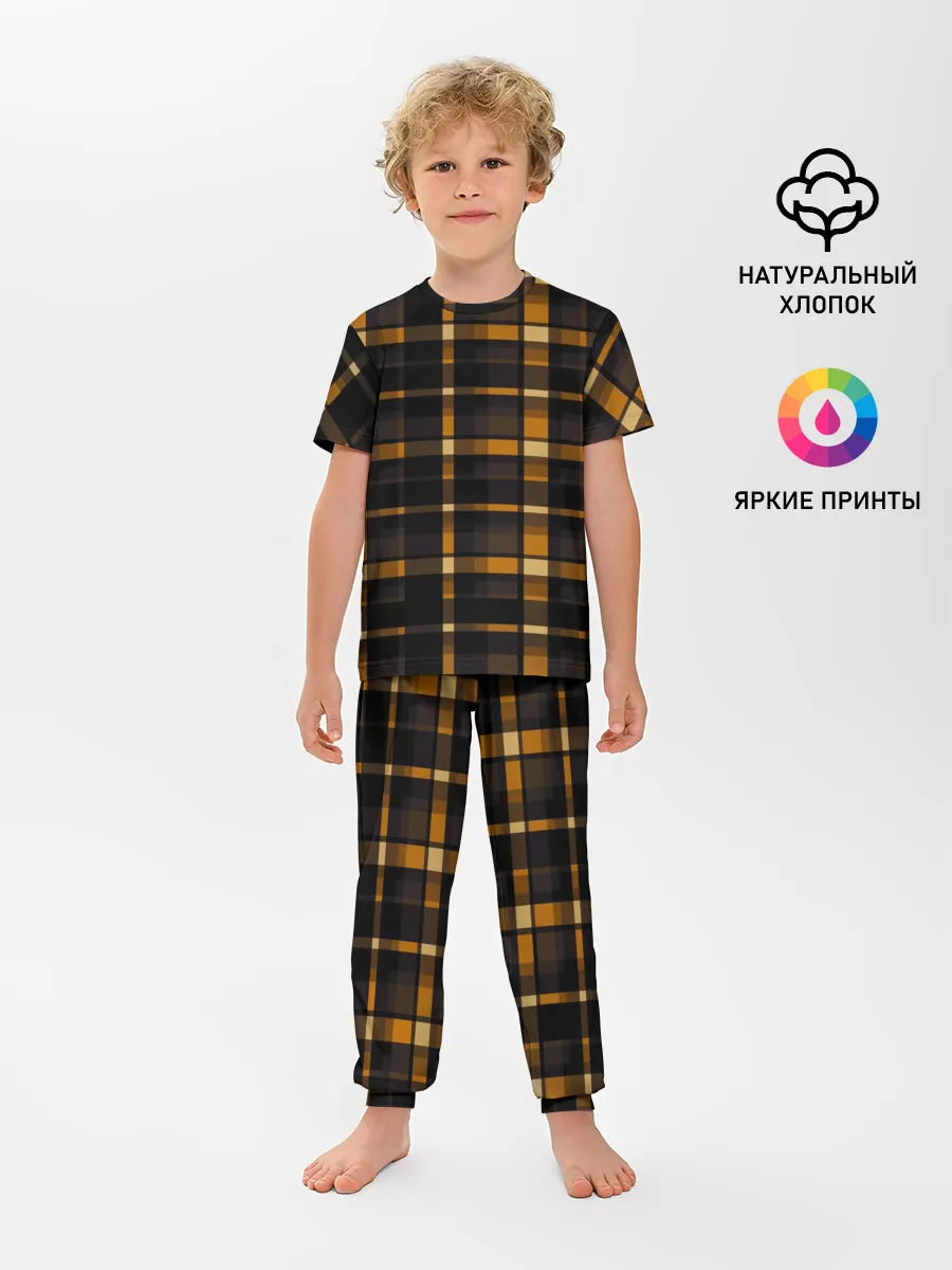 Детская пижама с брюками / В клетку