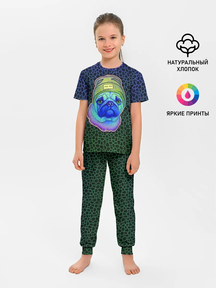Детская пижама с брюками / Мопс