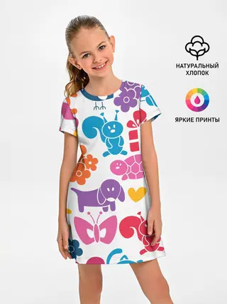 Детское платье / Звери, детская