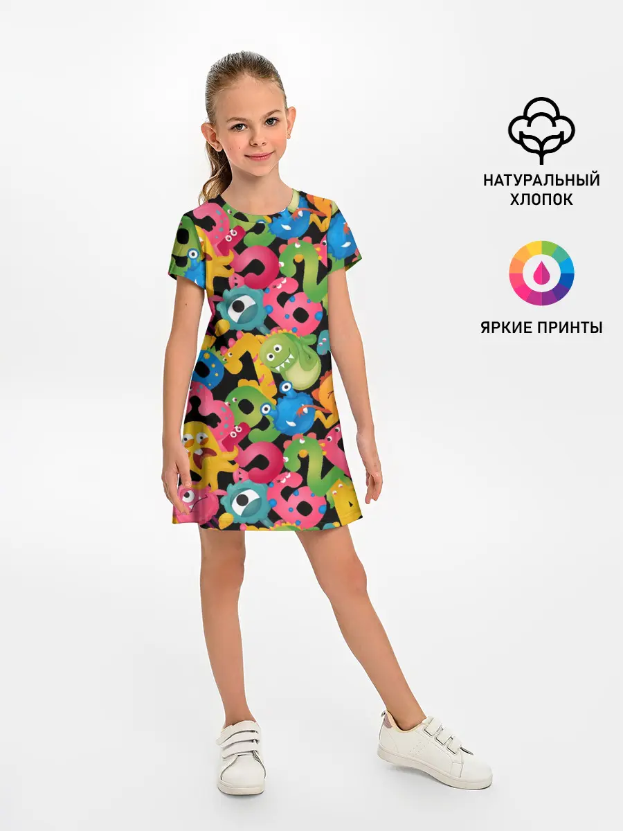 Детское платье / Monstry с цифрами