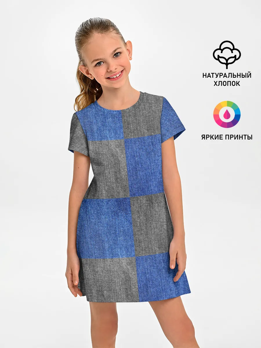 Детское платье / Denim Patchwork