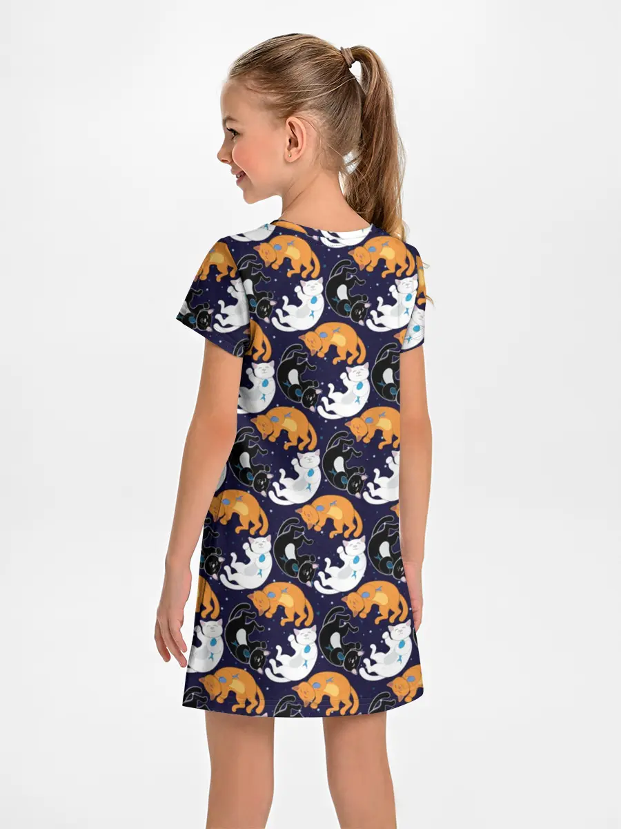 Детское платье / Японские котики