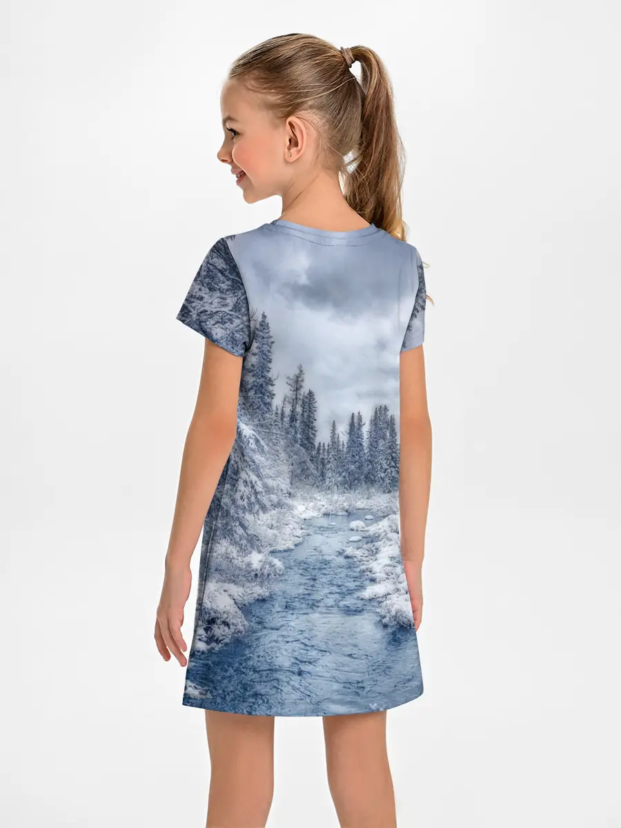 Детское платье / СНЕЖНЫЙ ПЕЙЗАЖ