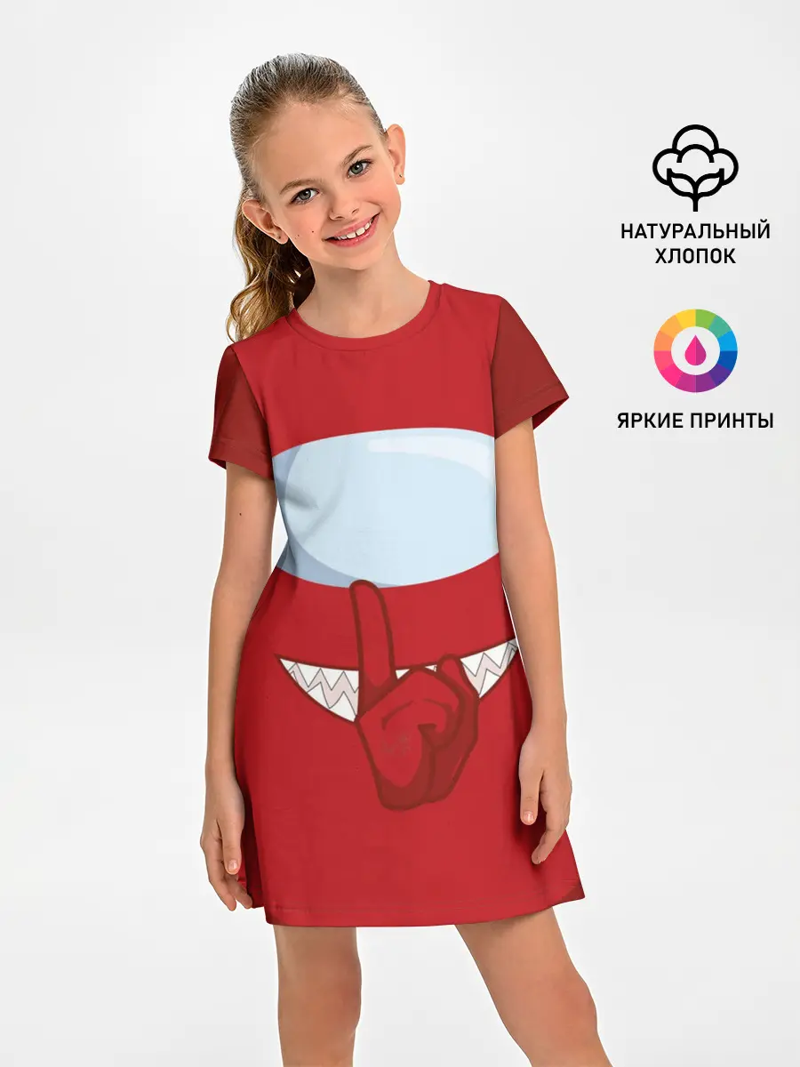 Детское платье / AMONG US | RED IMPOSTOR