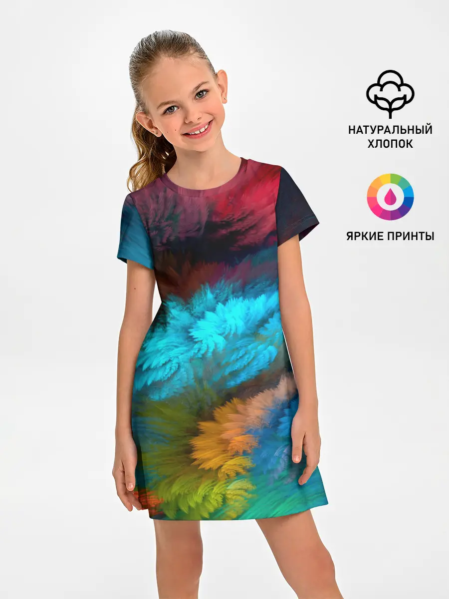 Детское платье / Цветной дестрой
