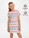 Детское платье / Новогодний пиксельный узор