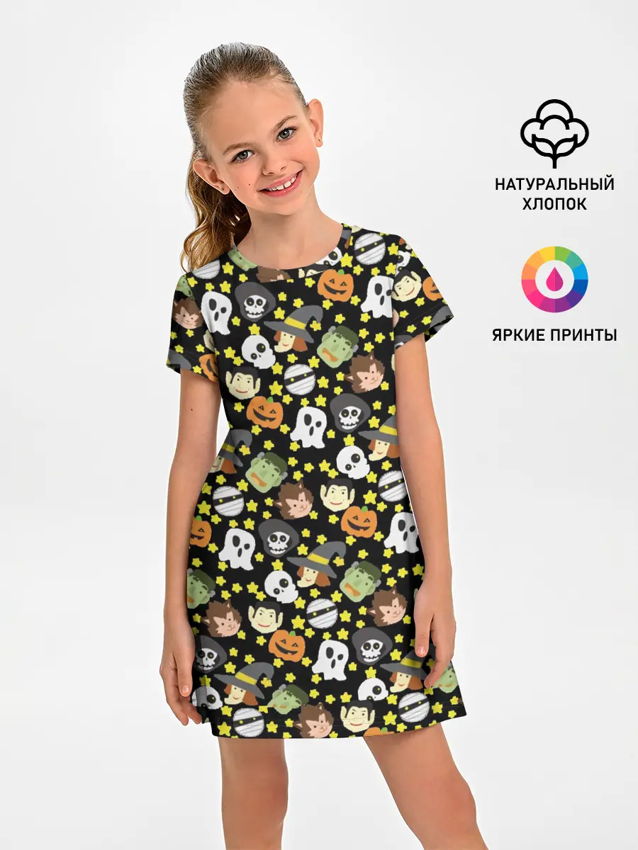 Детское платье / персонажи и хэллоуин
