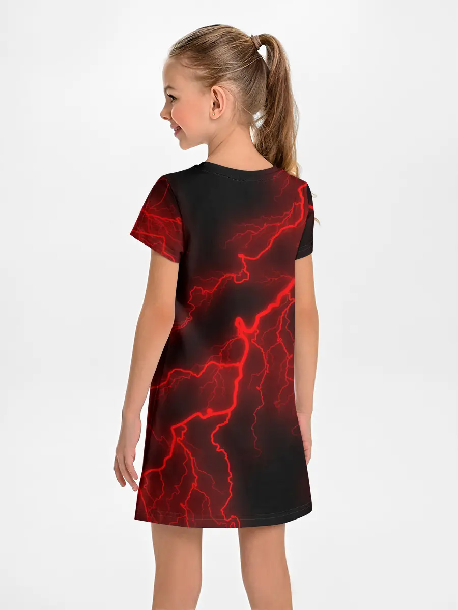 Детское платье / МОЛНИЯ RED NEON