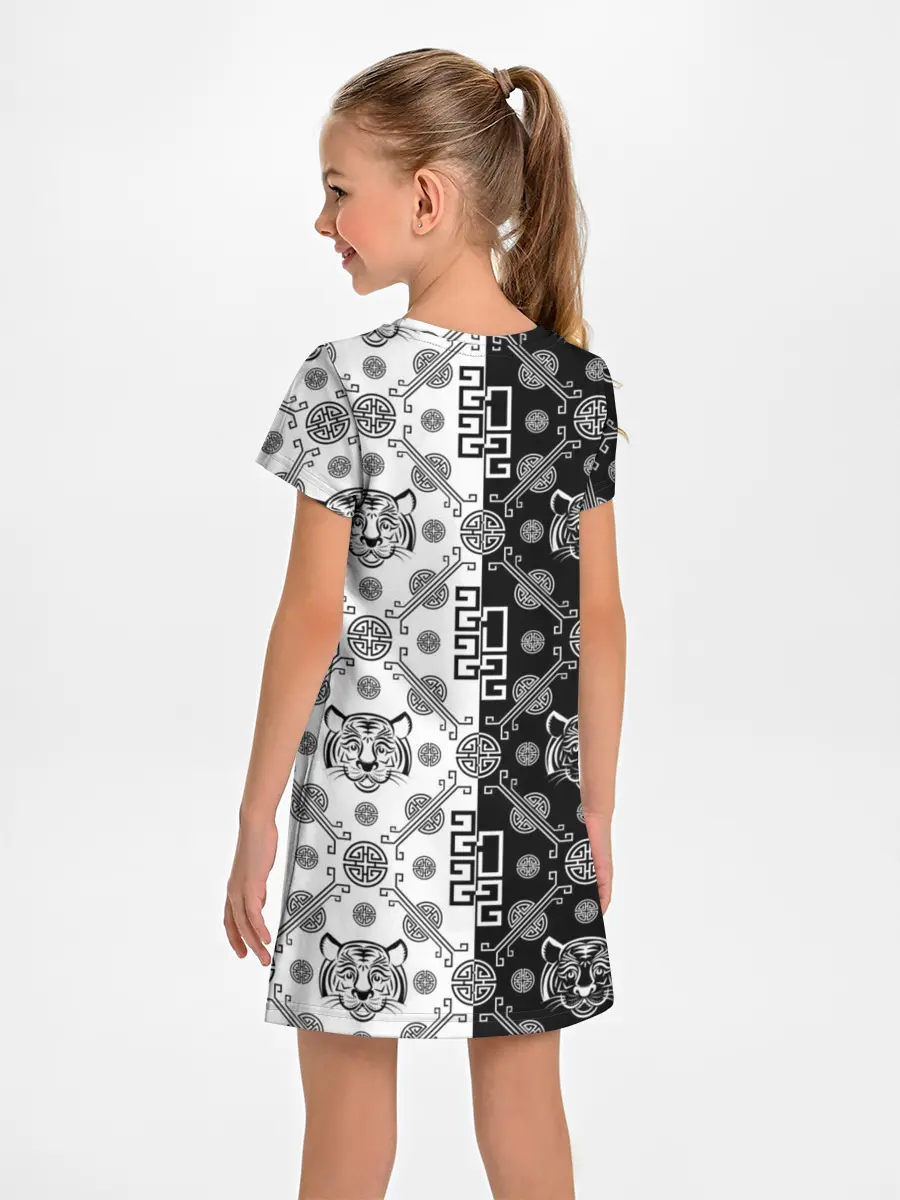 Детское платье / Тигры в китайском стиле