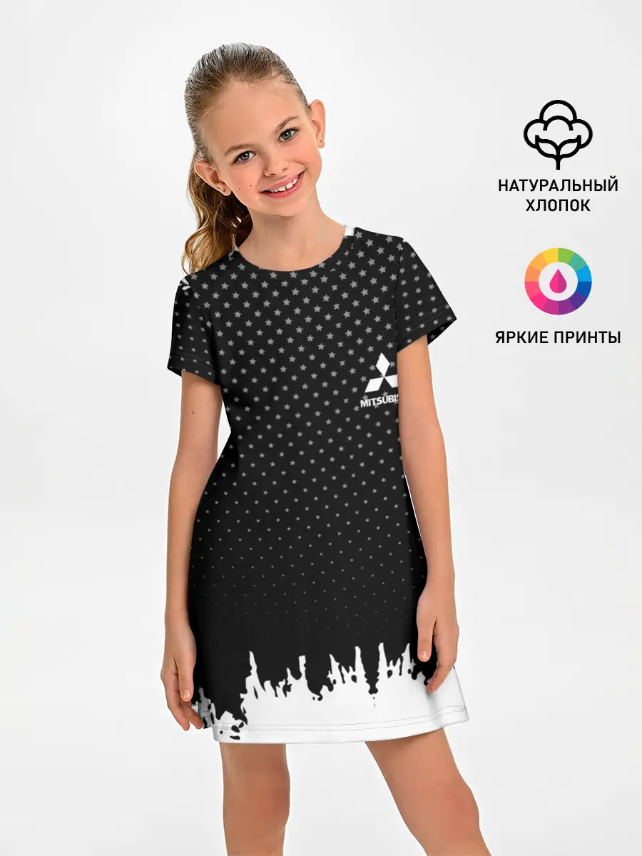 Детское платье / Mitsubishi abstract black