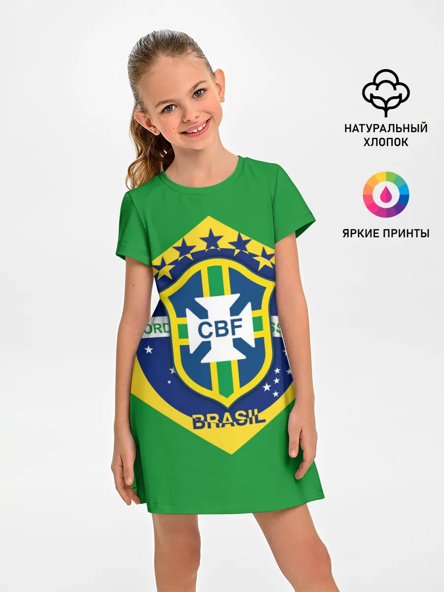 Детское платье / Сборная Бразилии флаг