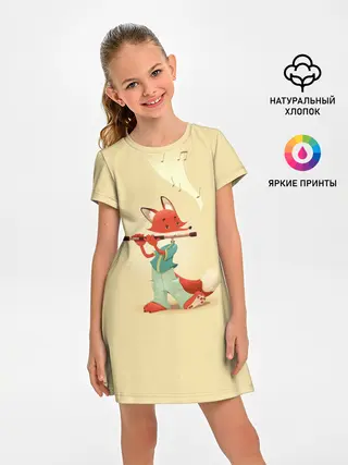 Детское платье / Лисичка с флейтой
