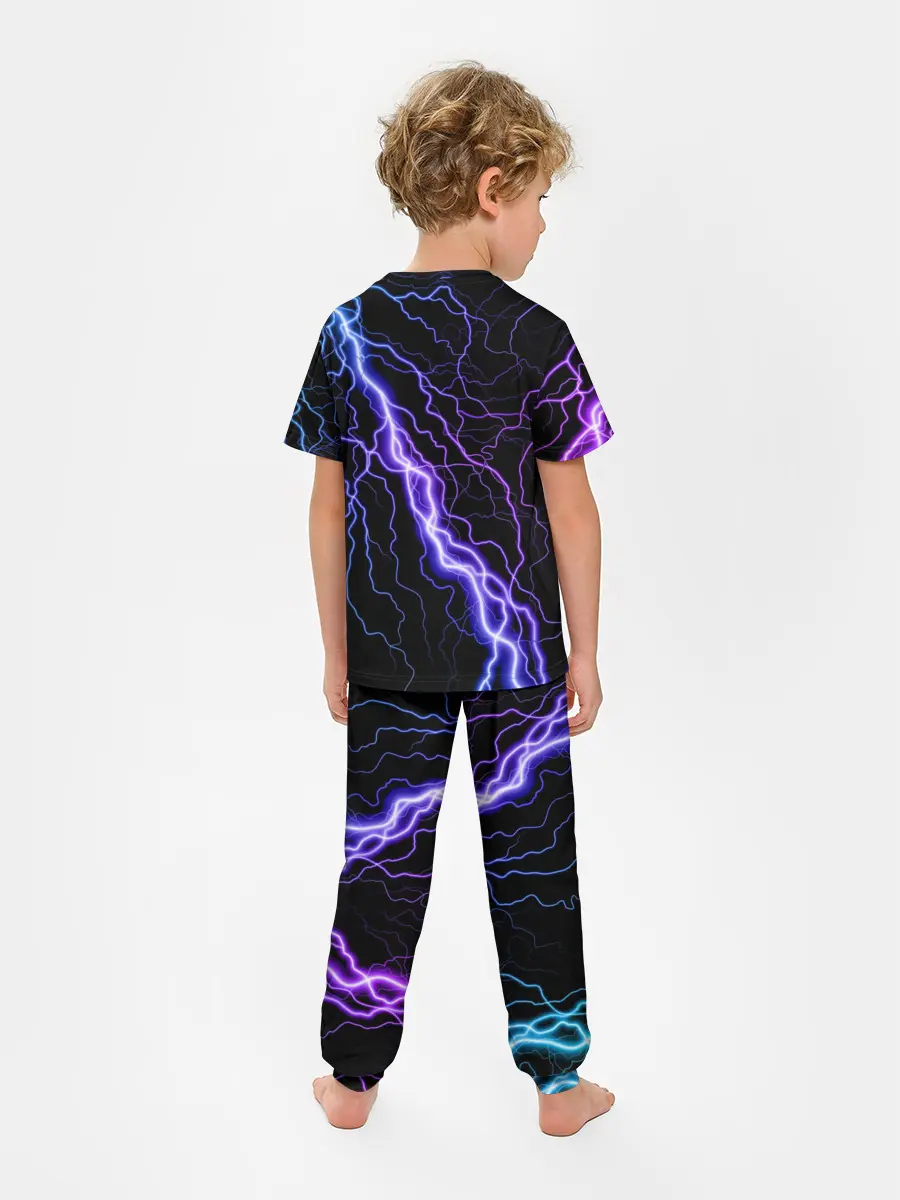 Детская пижама с брюками / НЕОНОВАЯ МОЛНИЯ / ГРОЗА