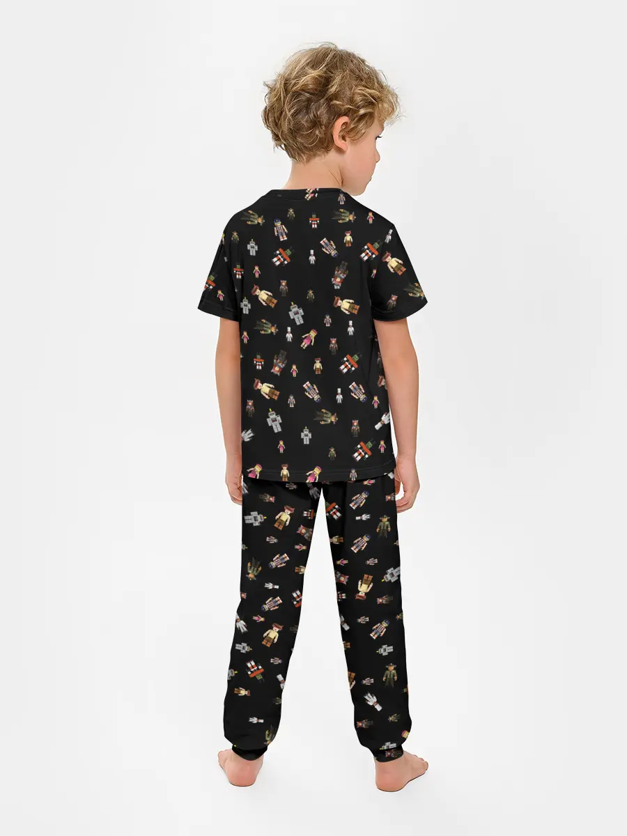 Детская пижама с брюками / ROBLOX PATTERN | РОБЛОКС