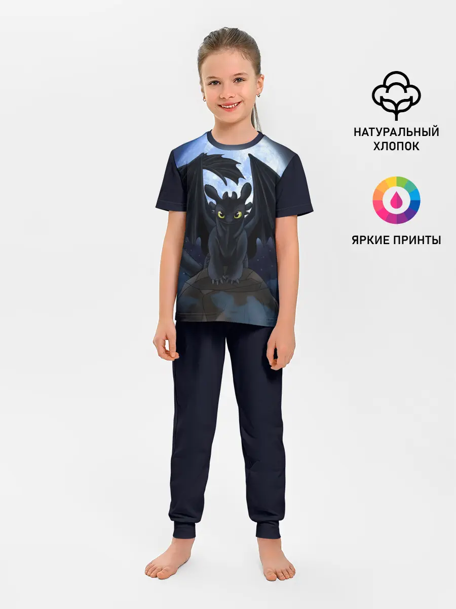 Детская пижама с брюками / ночная фурия