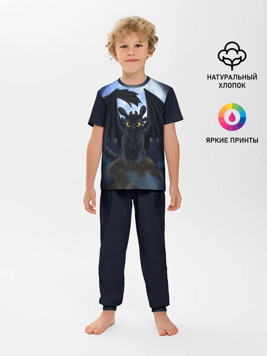 Детская пижама с брюками / ночная фурия