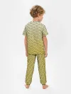 Детская пижама с брюками / рисованный узор усы червячки