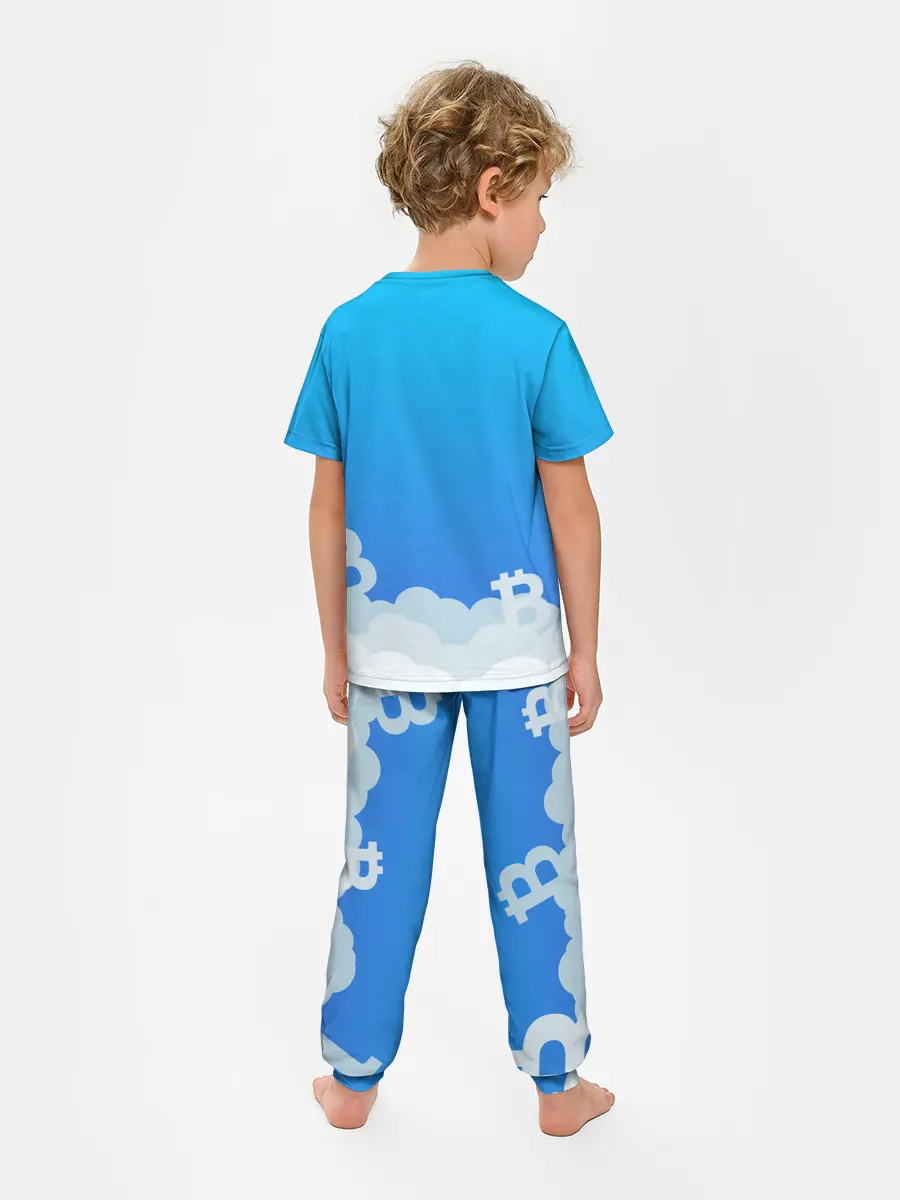 Детская пижама с брюками / БИТКОИН В КОСМОС