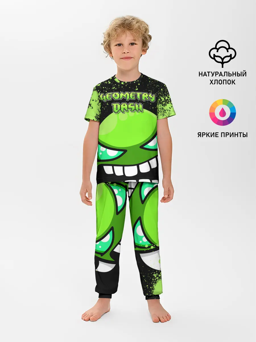 Детская пижама с брюками / Geometry Dash