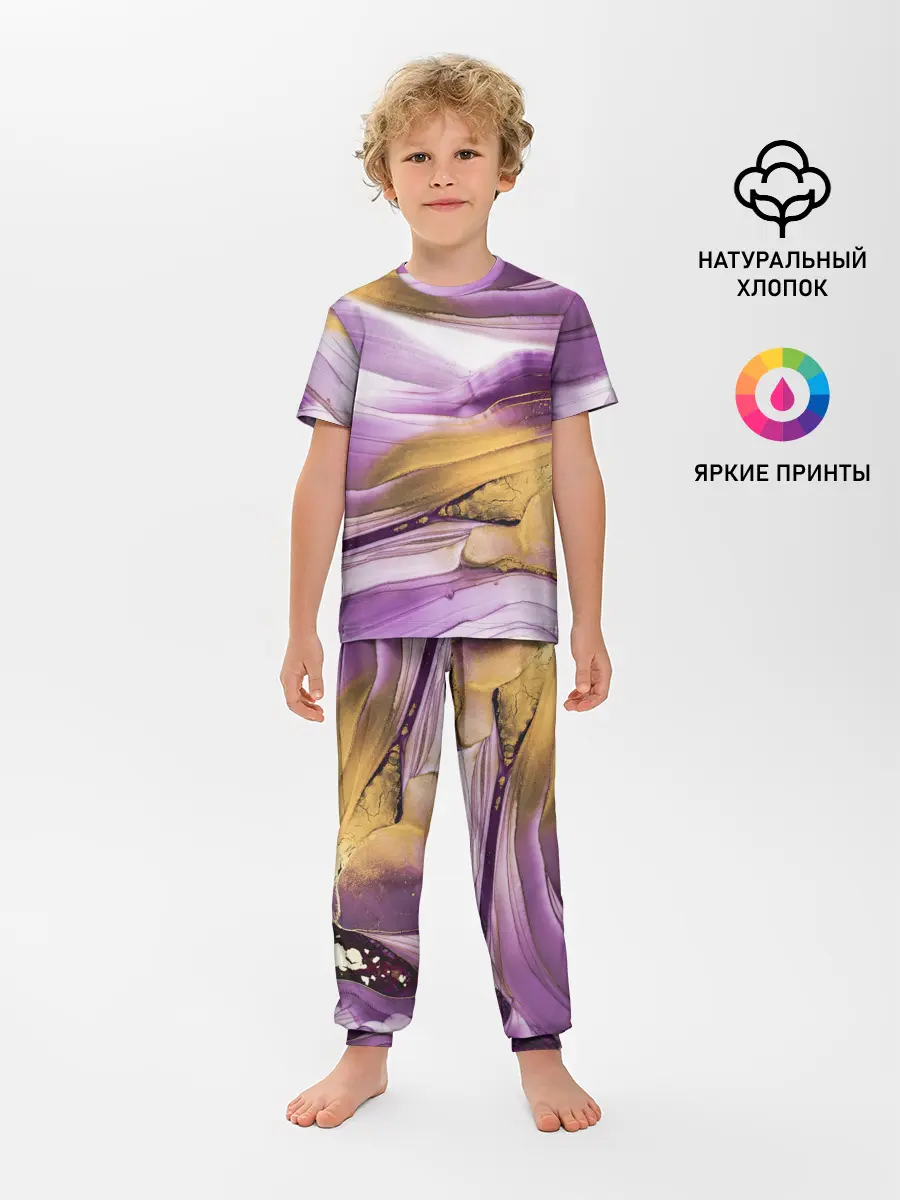 Детская пижама с брюками / Наслоение красок