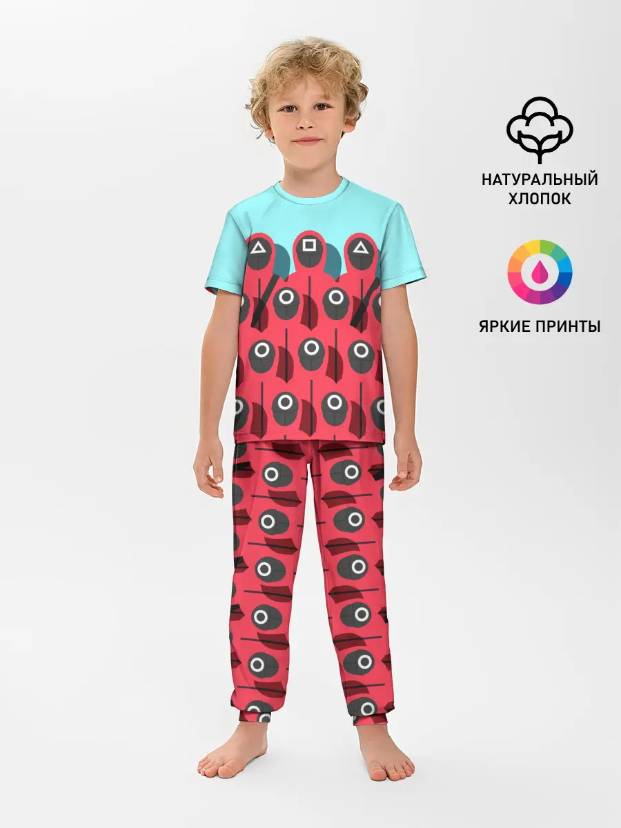 Детская пижама с брюками / Охрана | Squid game