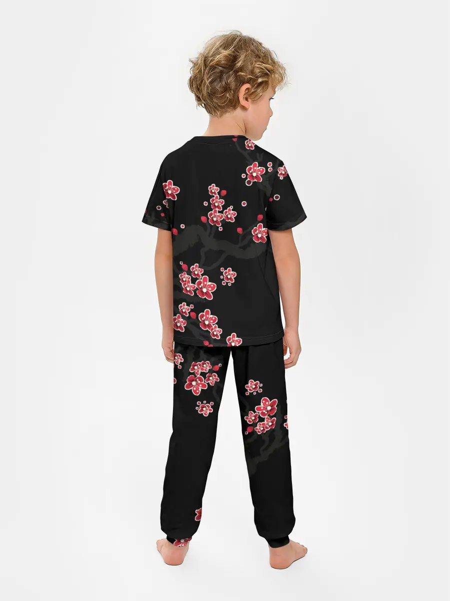 Детская пижама с брюками / САКУРА ЦВЕТЁТ И БЛАГАУХАЕТ