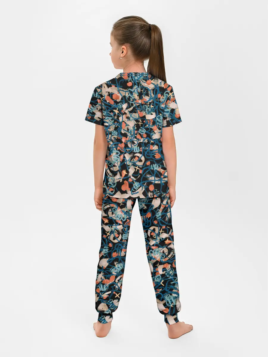 Детская пижама с брюками / Линии в пространстве