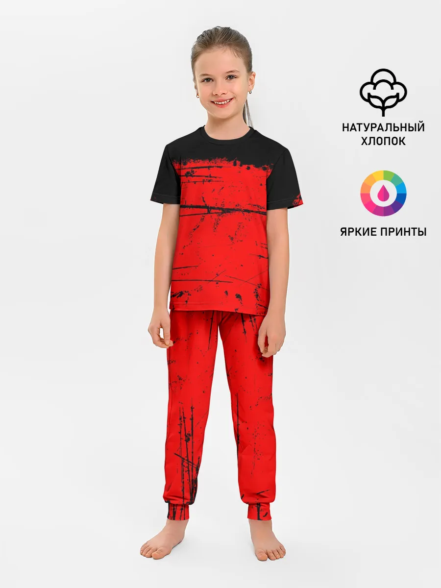 Детская пижама с брюками / КРАСНЫЙ ГРАНЖ | RED GRUNGE