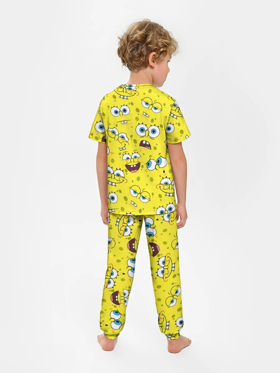 Детская пижама с брюками / Губка Боб / SpongeBob pattern
