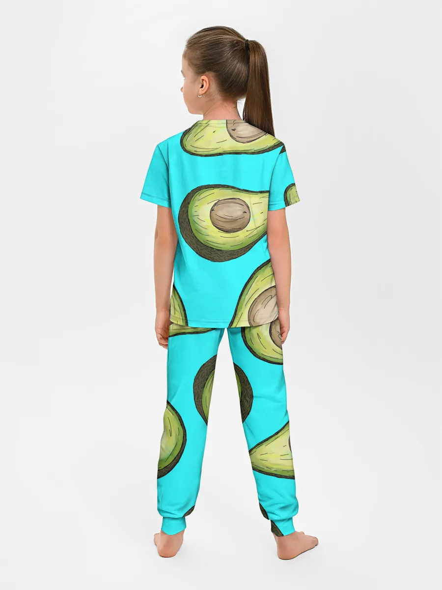 Детская пижама с брюками / Авокадо