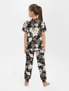Детская пижама с брюками / Белые цветы
