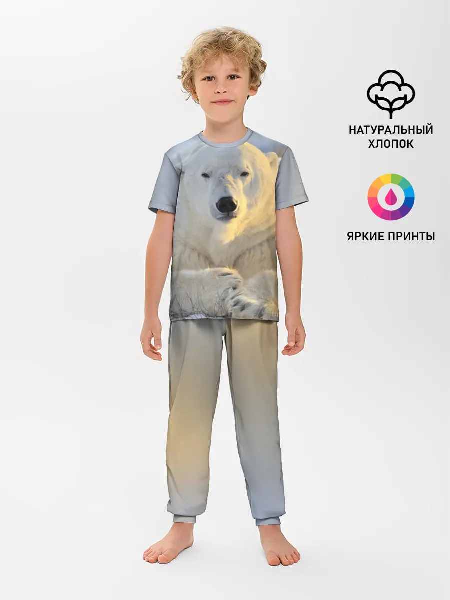 Детская пижама с брюками / Медведь