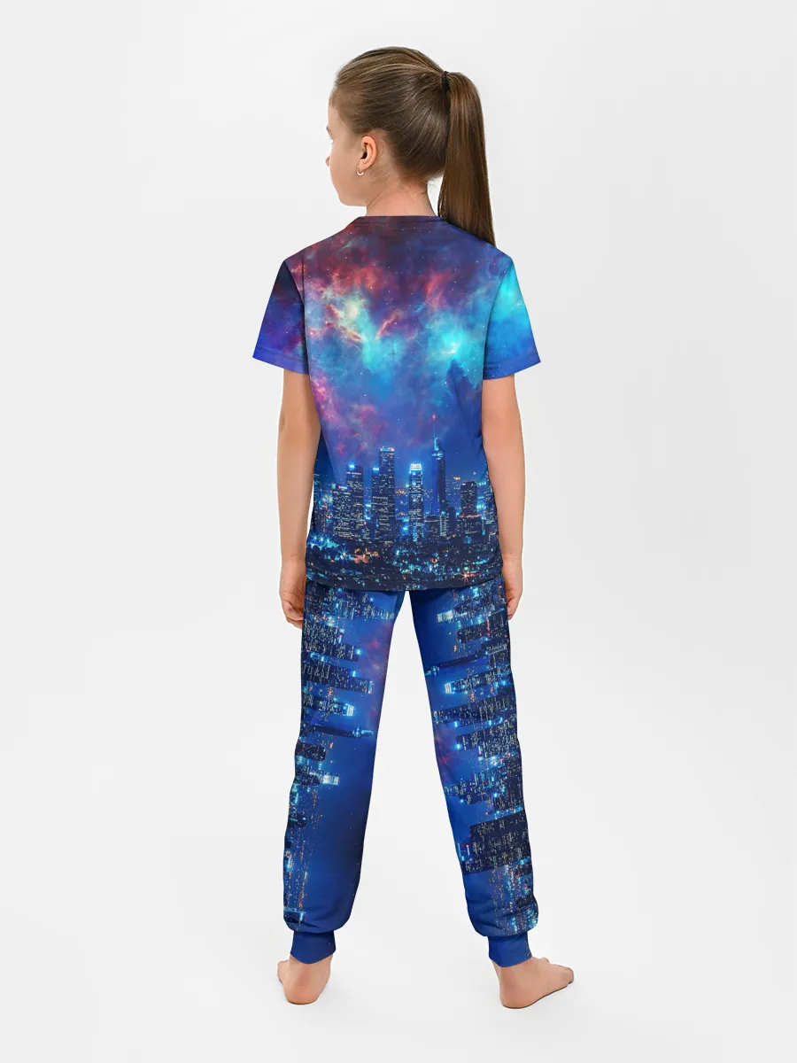 Детская пижама с брюками / НОЧЬ В ГОРОДЕ