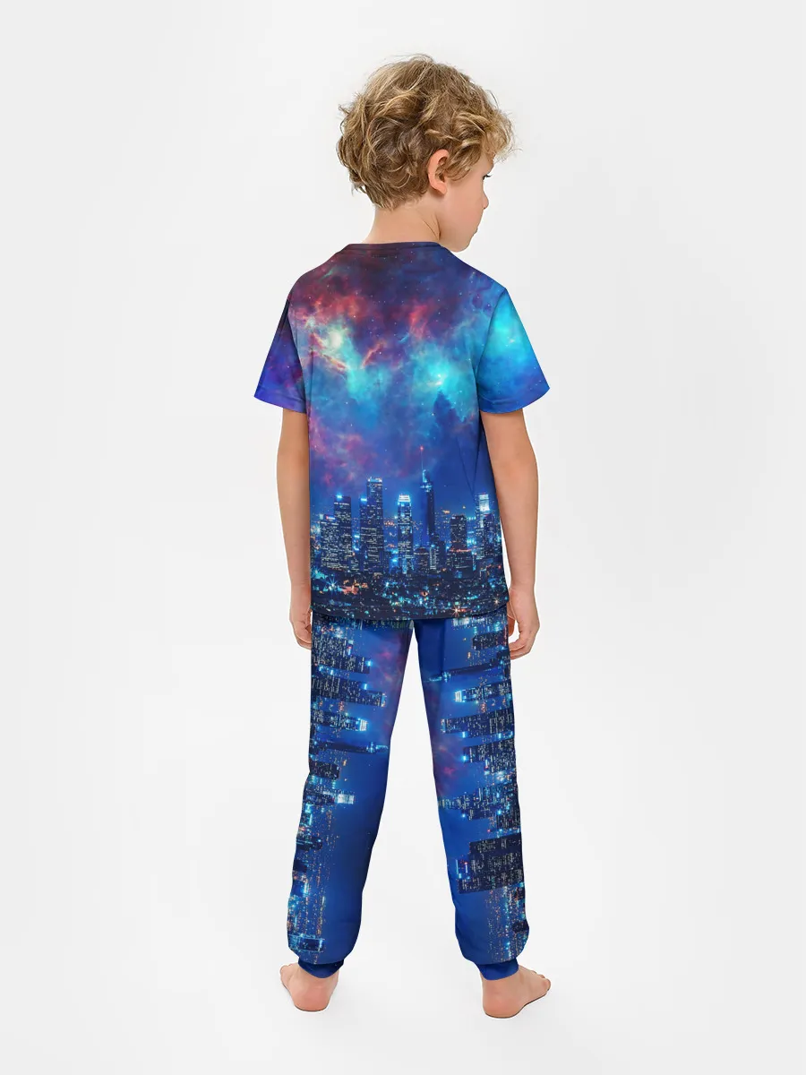 Детская пижама с брюками / НОЧЬ В ГОРОДЕ
