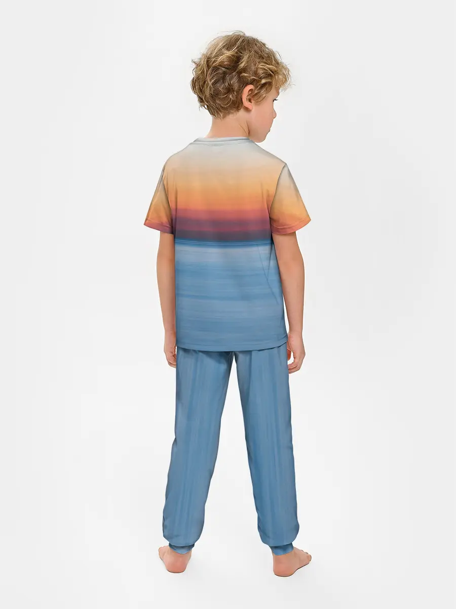 Детская пижама с брюками / Рассвет на берегу