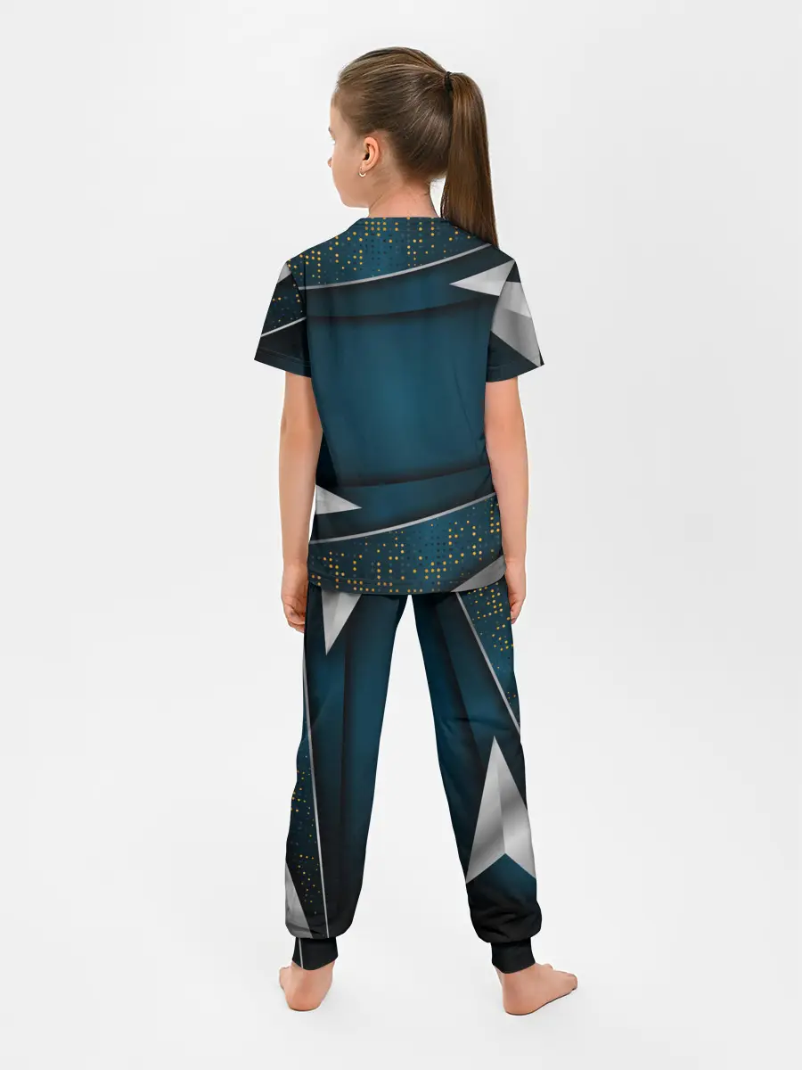 Детская пижама с брюками / 3D luxury sport style Золото