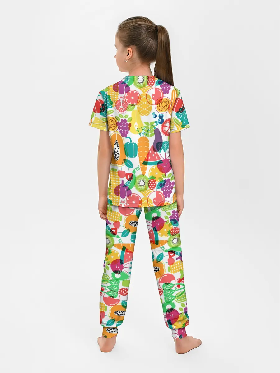 Детская пижама с брюками / овощи