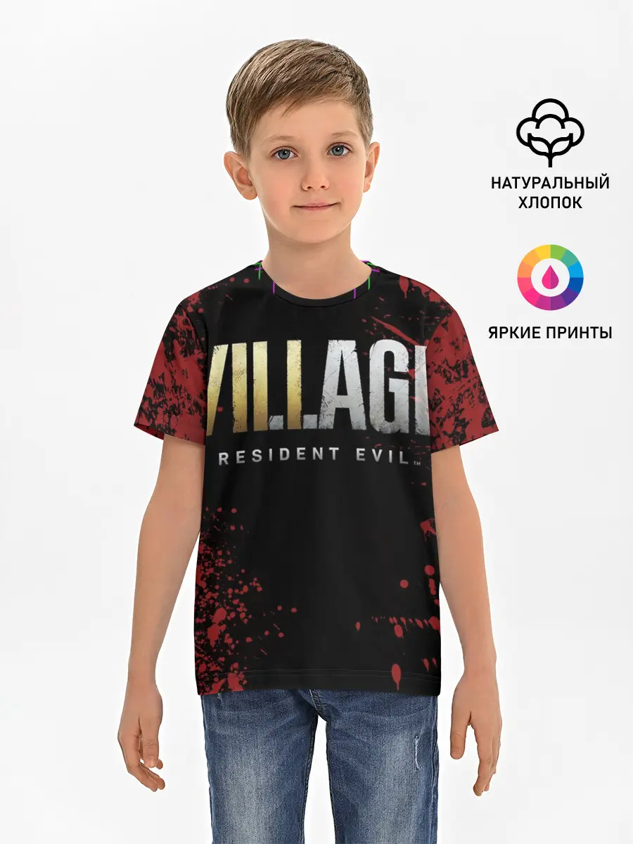Детская базовая футболка / Resident Evil Village логотип