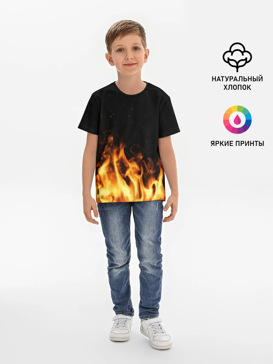 Детская базовая футболка / Огонь