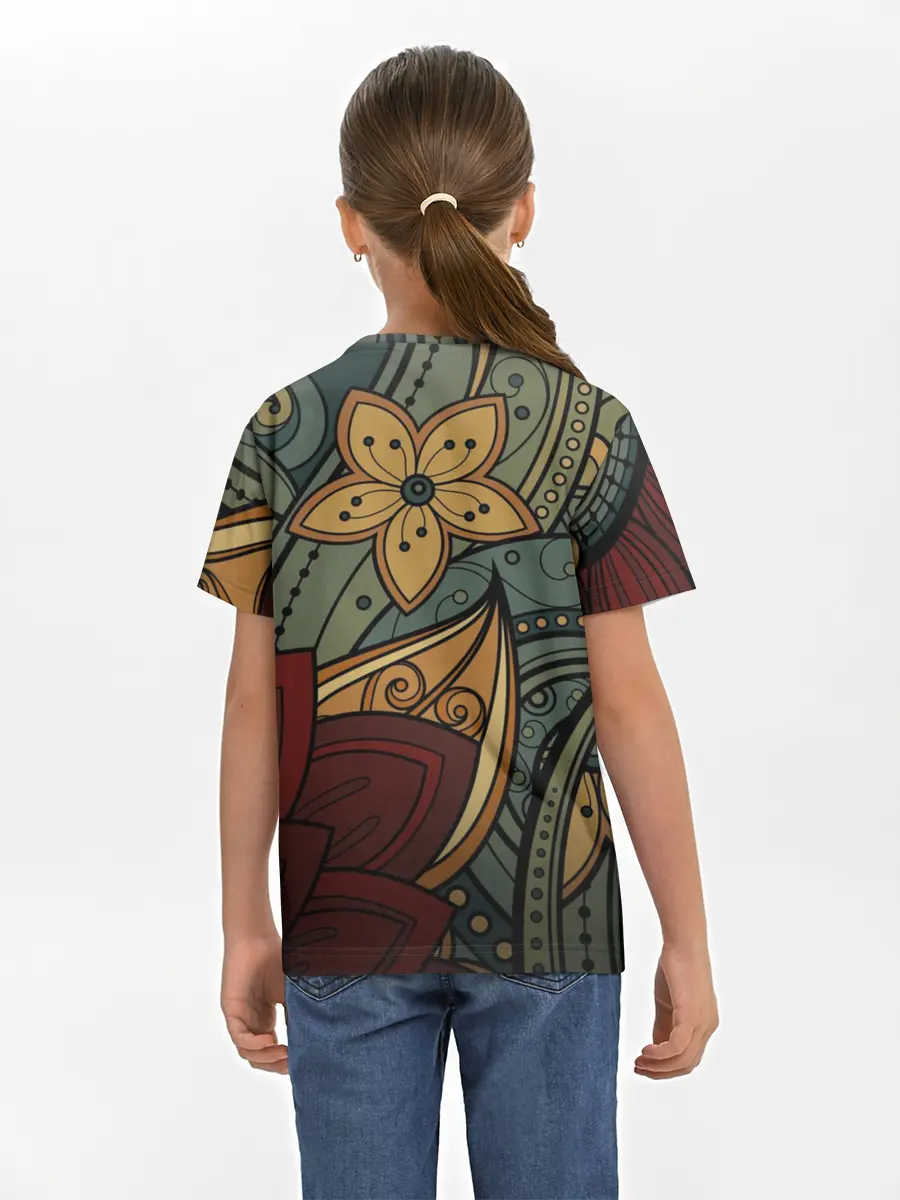 Детская базовая футболка / Меладзе Цветы | Мандала