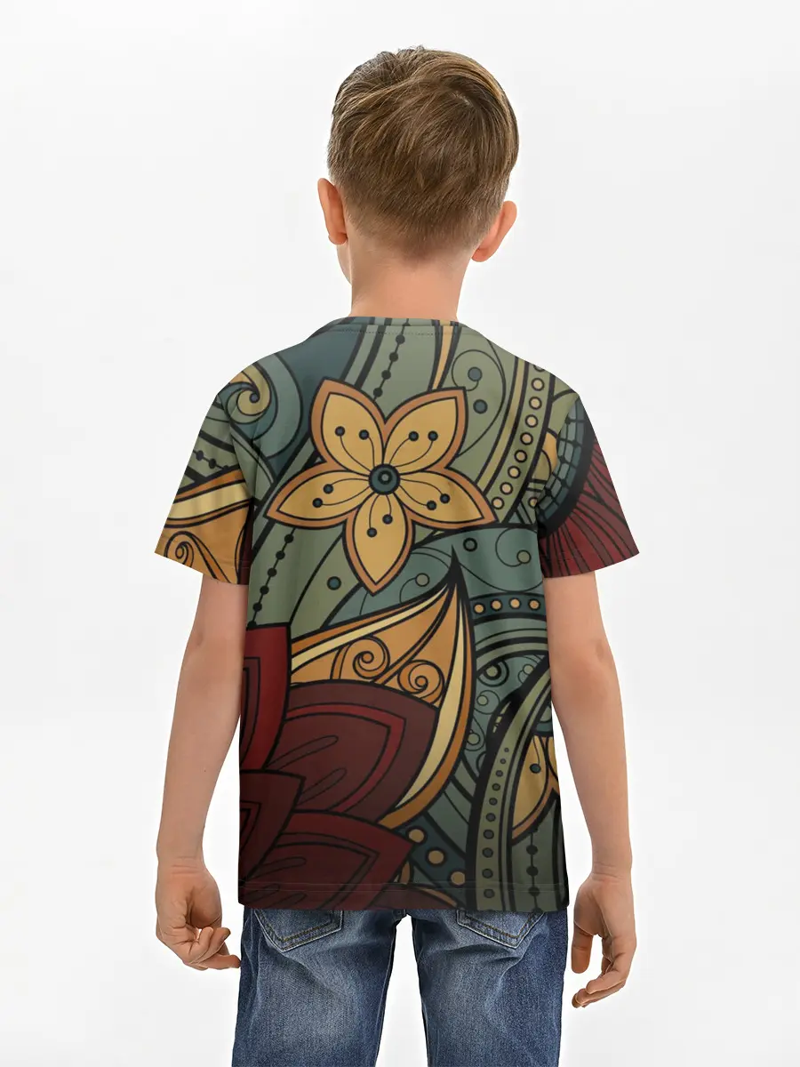 Детская базовая футболка / Меладзе Цветы | Мандала