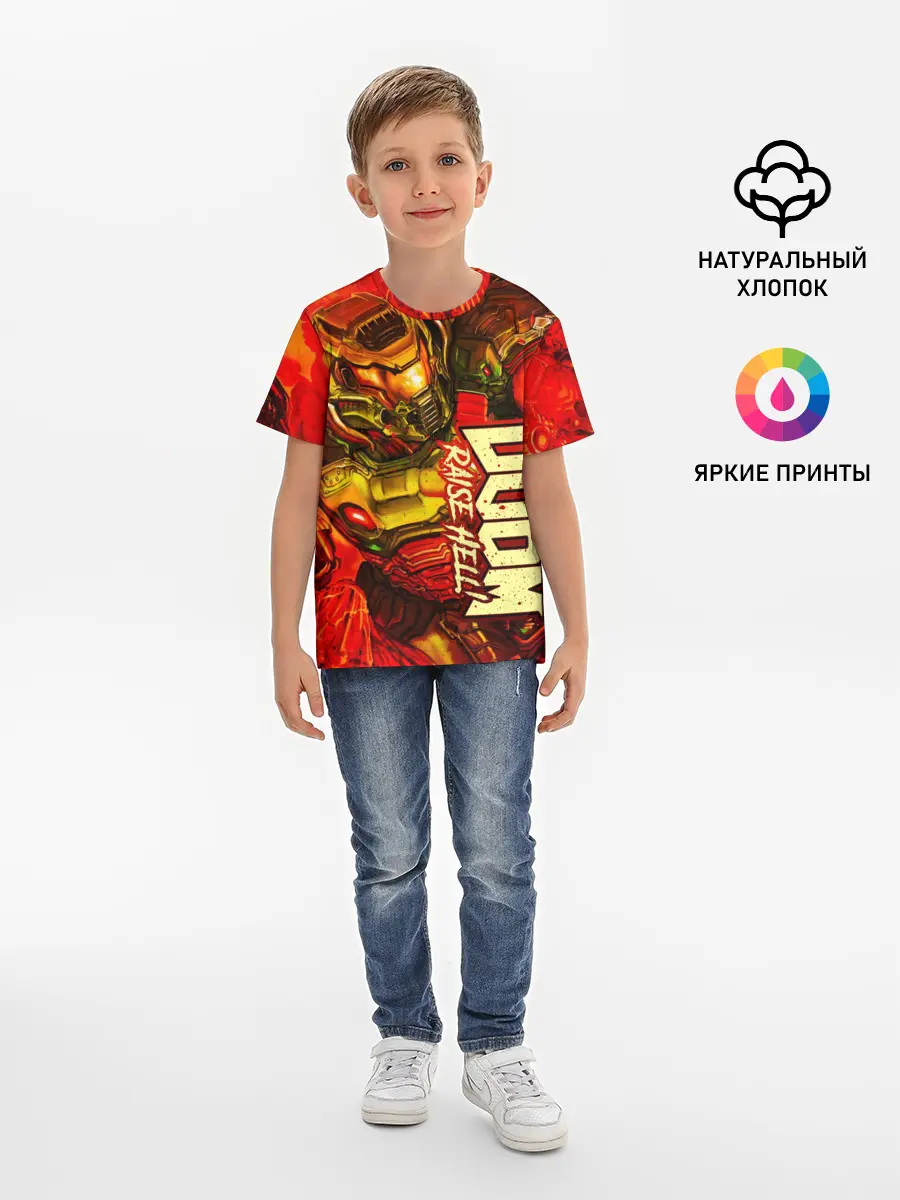 Детская базовая футболка / DOOM Eternal