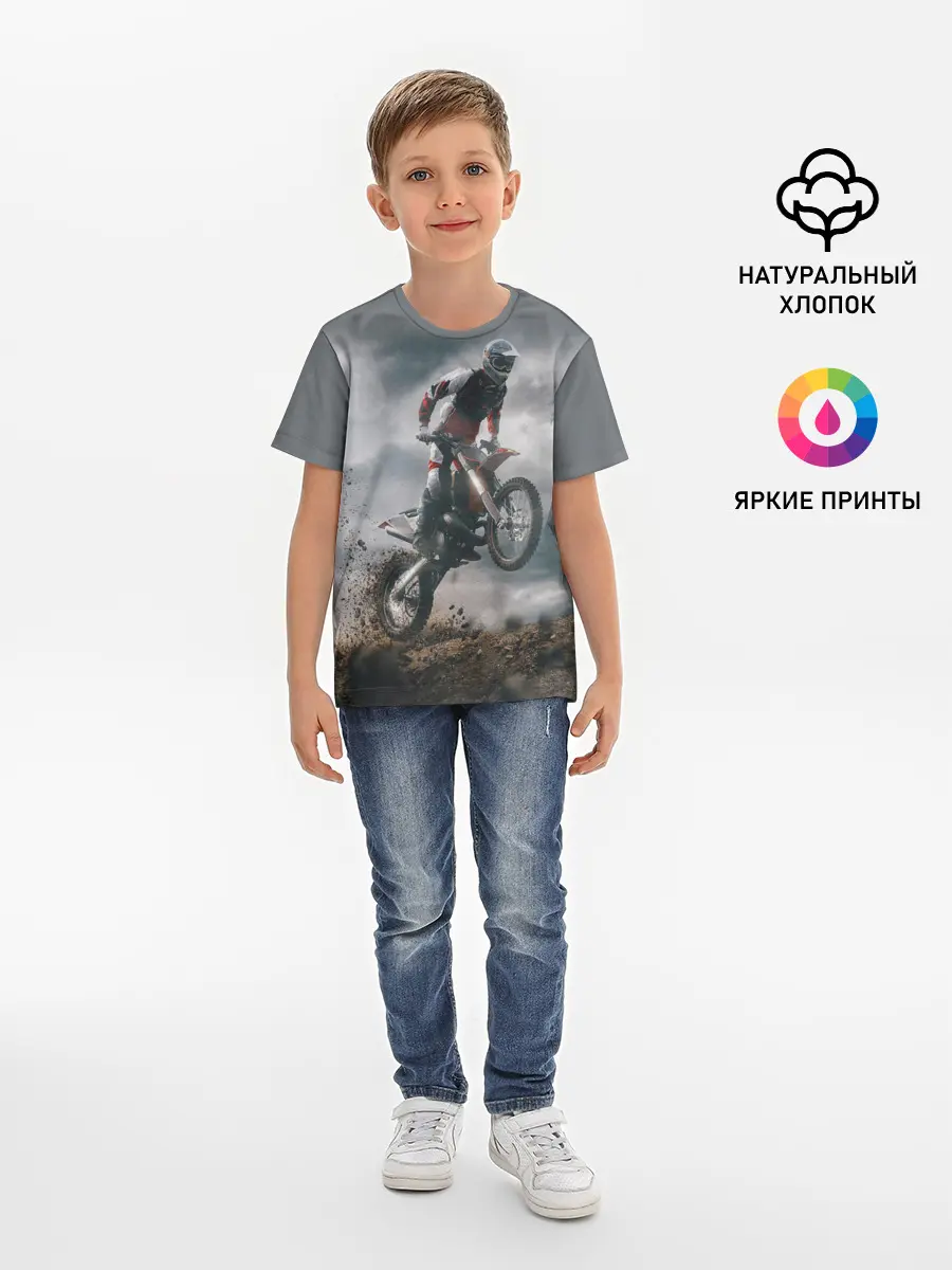 Детская базовая футболка / МОТОКРОСС КТМ | MOTOCROSS KTM