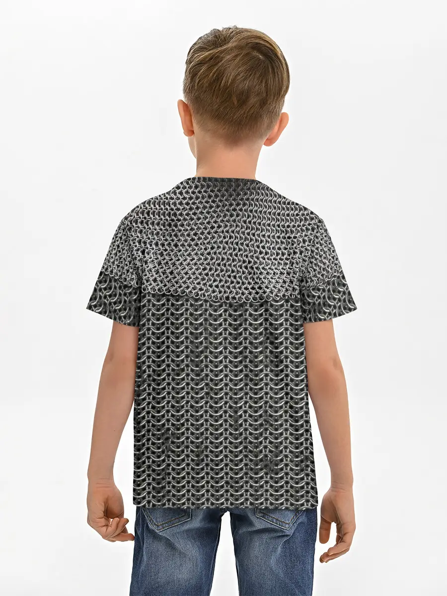 Детская базовая футболка / Кольчуга с горловиной