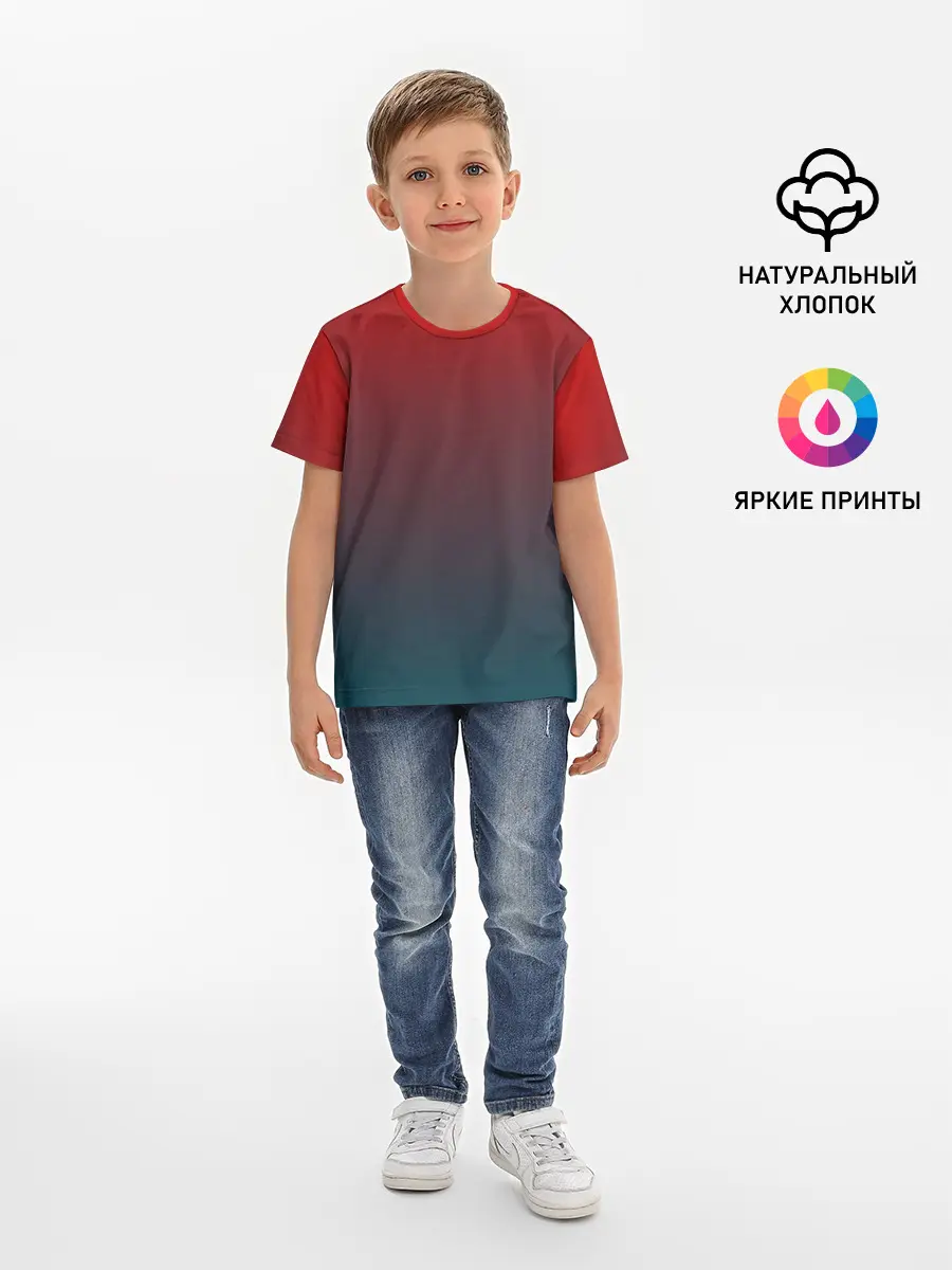 Детская базовая футболка / Алый